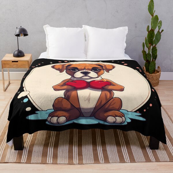 Item preview, Funny boxer dog breed with boxing gloves illustration designed and sold by NBSStore.