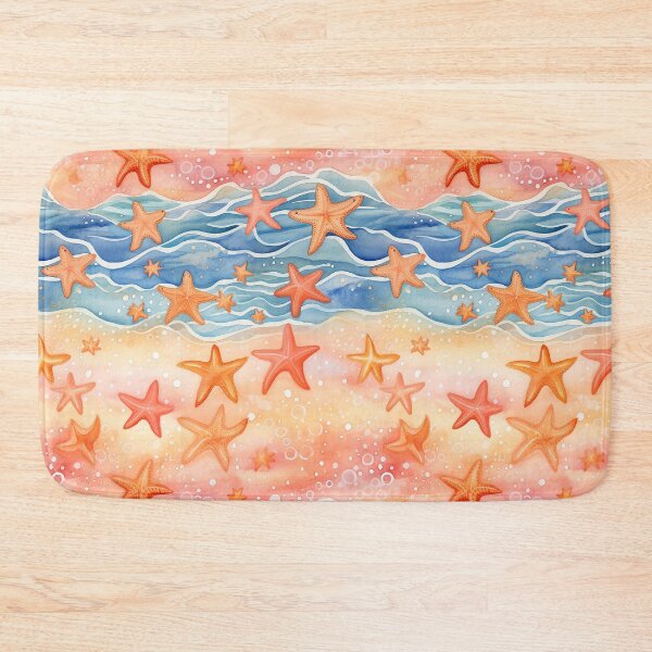 Item preview, Waves & Starfish Pattern 7 designed and sold by mushizaman.