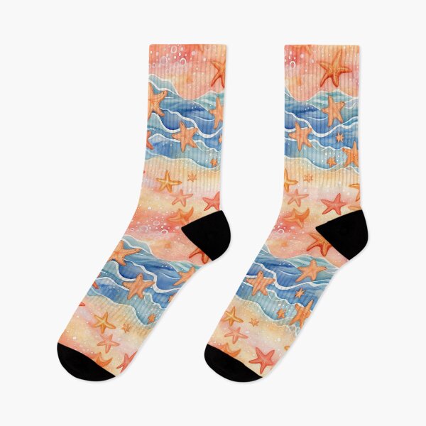 Item preview, Waves & Starfish Pattern 7 designed and sold by mushizaman.