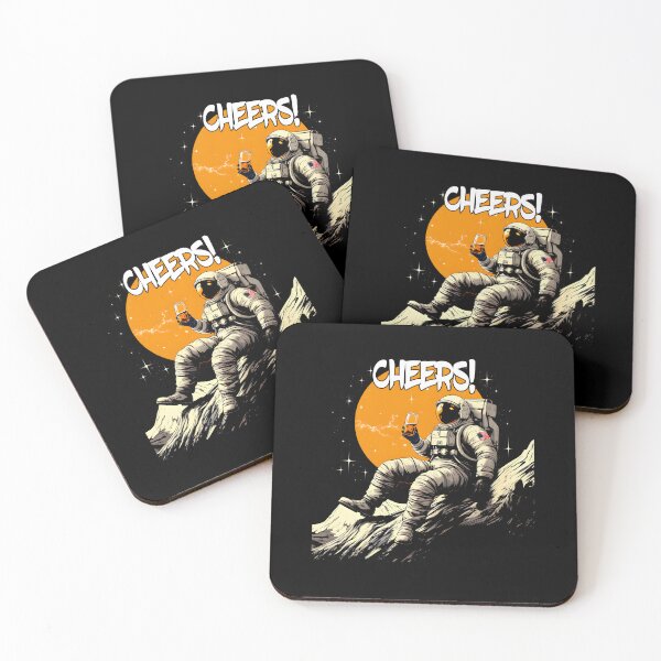 Item preview, Celestial Cheers: Astronaut Sipping Beer on the Moon designed and sold by kyshaspace.