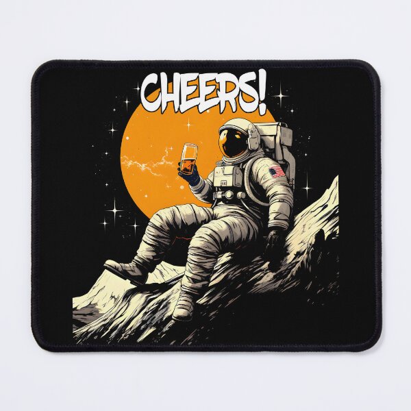 Item preview, Celestial Cheers: Astronaut Sipping Beer on the Moon designed and sold by kyshaspace.