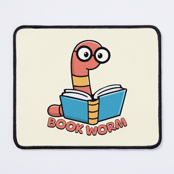 Item preview, Book Worm! Cute Worm Cartoon designed and sold by PMCreative.