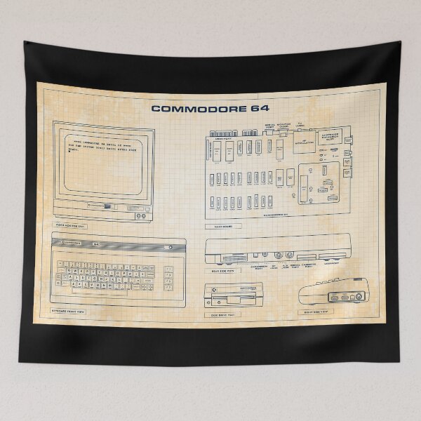 Item preview, Commodore 64 (Old Blue Grid) designed and sold by BGALAXY.