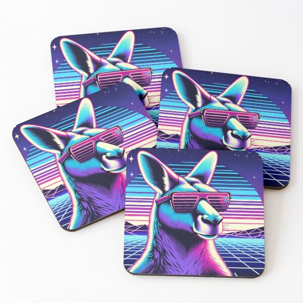 Item preview, Synthwave Kangaroo Wearing Sunglasses designed and sold by Zestpond.