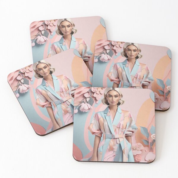 Item preview, Gorgeous fashion woman dressed in spring pink colors designed and sold by Carlos Gudino.