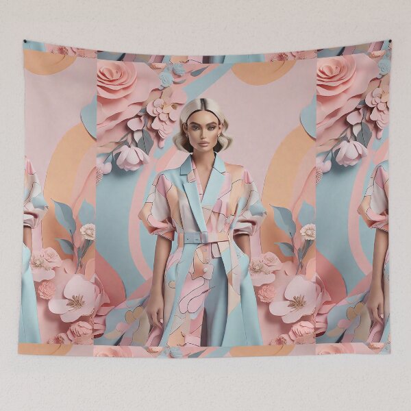 Item preview, Gorgeous fashion woman dressed in spring pink colors designed and sold by Carlos Gudino.