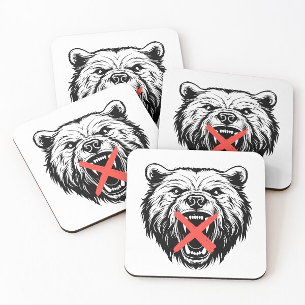 Item preview, AN ANGRY BEAR WITH A RED X designed and sold by infinitearte.