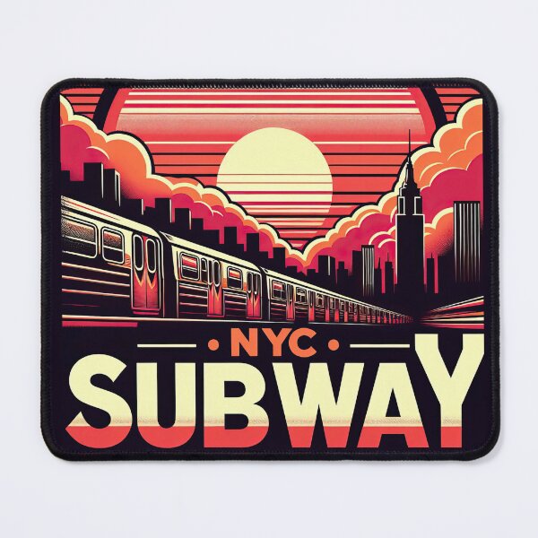 Item preview, New York Subway Retro NYC Subway Train designed and sold by MayaDelaye.