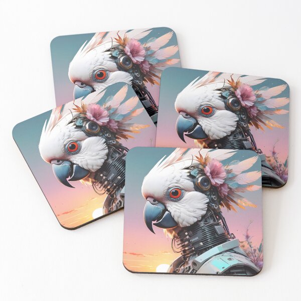Item preview, Cyberpunk Robot Cockatoo At Sunset designed and sold by TheArtOfPat.