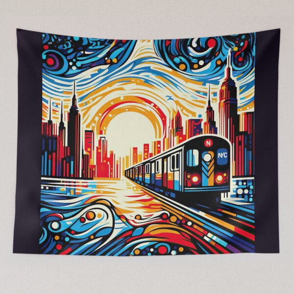 Item preview, New York Subway illustration NYC Subway Train designed and sold by MayaDelaye.