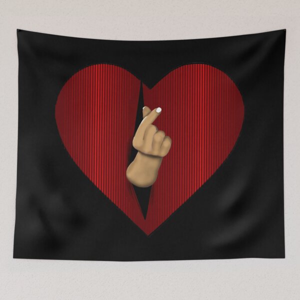 Item preview, Finger Heart Valentine's Day Illustration designed and sold by ArtAndBliss.
