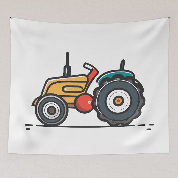 Item preview, A Tractor - Minimal Vector Art designed and sold by Sketch-Shack.