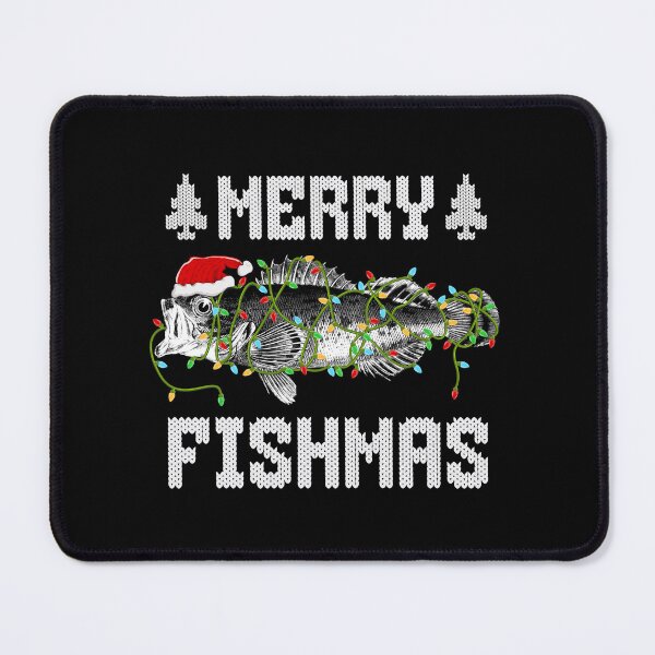 Item preview, Merry Fishmas Ugly Christmas Sweater Funny Fishing designed and sold by Smix Pixels.