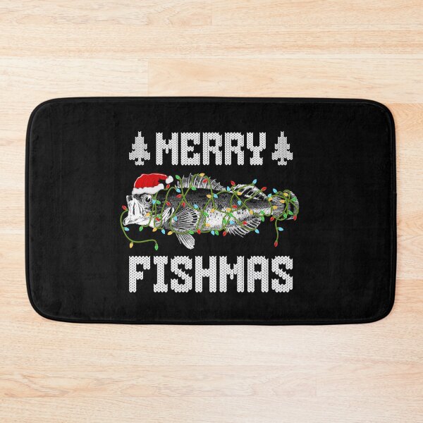 Item preview,  Merry Fishmas Ugly Christmas Sweater Funny Fishing designed and sold by Smix Pixels.