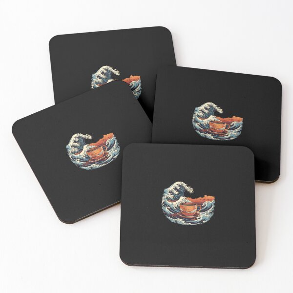 Item preview, The Great Wave of Coffee - Embracing The Coffee Surge designed and sold by kyshaspace.