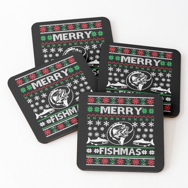 Item preview, Merry Fishmas Ugly Christmas Sweater Funny Fishing designed and sold by Smix Pixels.