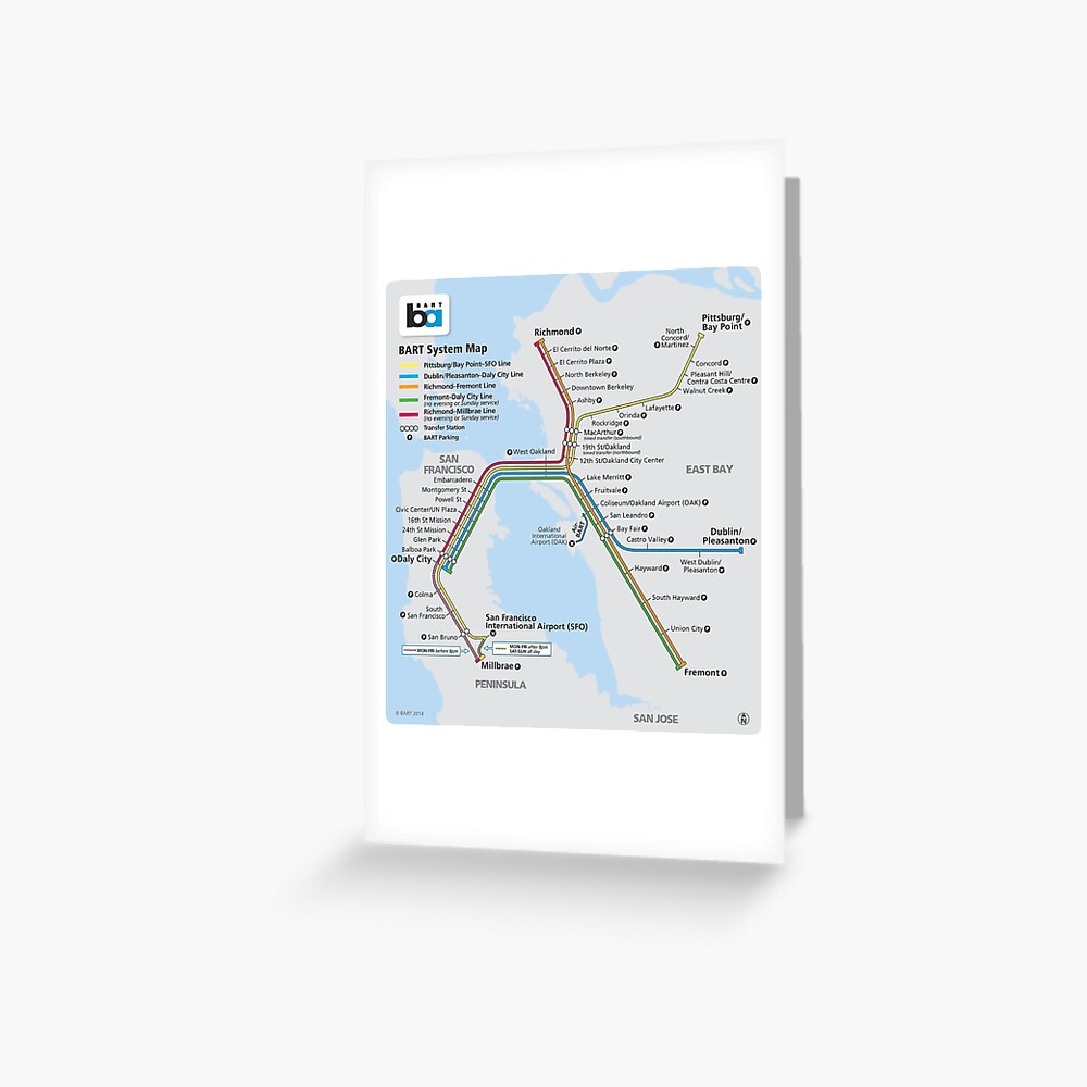 BART MAP - Bay Area Rapid Transit Map Poster