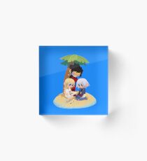 Lost Trio Island Acrylic Block