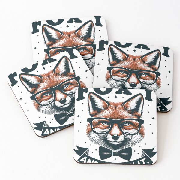 Item preview, Fox with glasses and bow tie designed and sold by LongIslandDesgn.