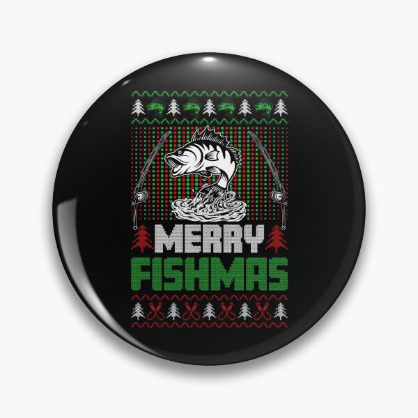 Item preview, Merry Fishmas Ugly Christmas Sweater Funny Fishing designed and sold by Smix Pixels.