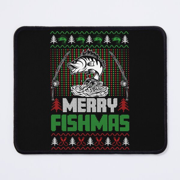 Item preview, Merry Fishmas Ugly Christmas Sweater Funny Fishing designed and sold by Smix Pixels.