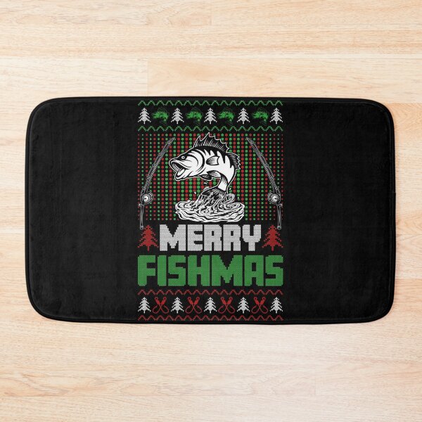 Item preview, Merry Fishmas Ugly Christmas Sweater Funny Fishing designed and sold by Smix Pixels.