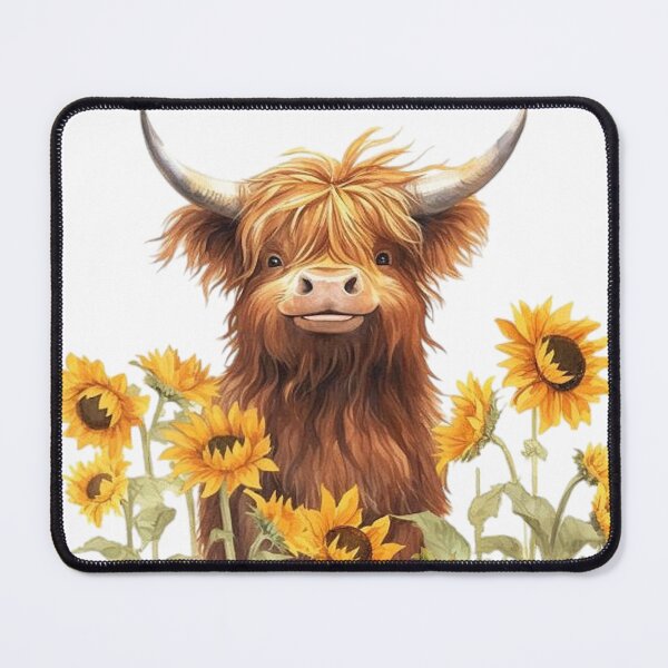 Item preview, Cute happy highland cow in sunflower fields designed and sold by Winarrts.