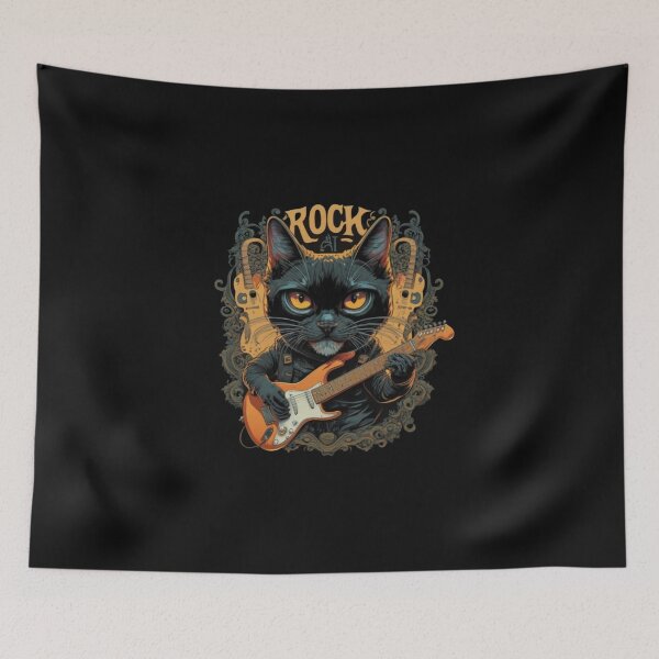 Item preview, rock cat playing guitar rock kitty funny GUITAR CAT, cat rock 2024 designed and sold by UMIARTS ⭐⭐⭐⭐⭐.
