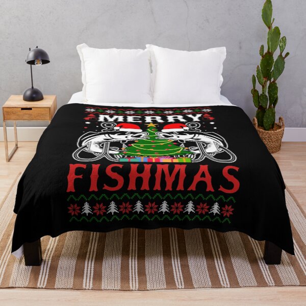 Item preview, Merry Fishmas Christmas Tree Fish with Lights Funny Fishing sweater designed and sold by Smix Pixels.