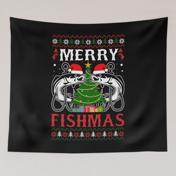 Item preview,  Merry Fishmas Christmas Tree Fish with Lights Funny Fishing sweater  designed and sold by Smix Pixels.