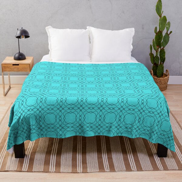 Item preview, Abstract Seamless Aqua Whirlwind - Modern Geometric Patterns designed and sold by Looming Lines.