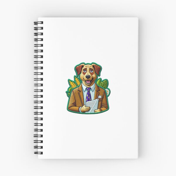 Item preview, Minimalist Design: Academic Dog with Documents - Embroidered Canine Illustration designed and sold by #Adulting Central.