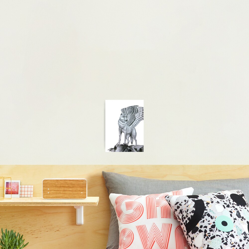 Winged Wolf Photographic Print
