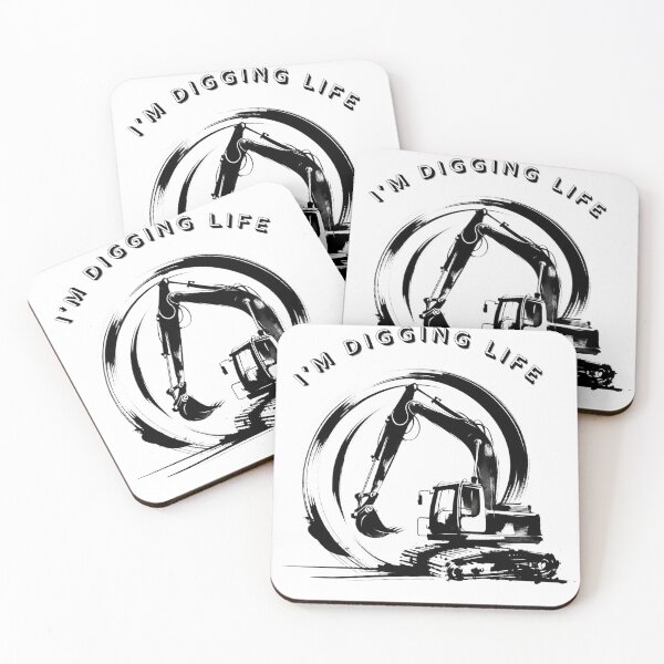 Item preview, I'm Digging Life - Minimalist Excavator Art designed and sold by areyarey.