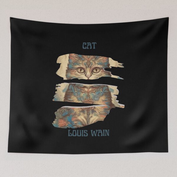 Item preview,  Louis Wain Schizophrenia Cat Painting For Cat Lovers designed and sold by Petsthetic.