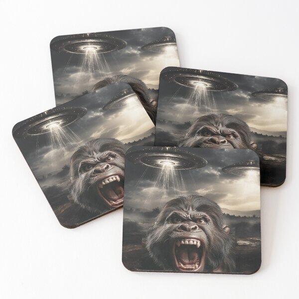 Item preview, Gorilla Selfie with UFOs designed and sold by Master-Print.
