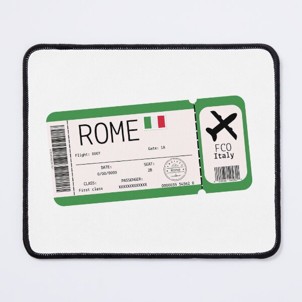 Item preview, Boarding pass Rome Italy designed and sold by StudioPandC.