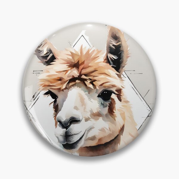Item preview, Busty alpaca in watercolor with large triangles designed and sold by kreativeadern.