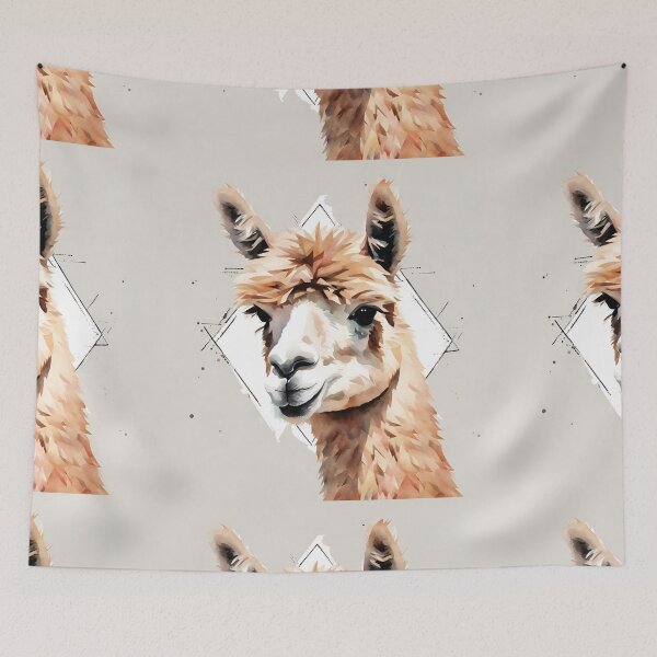 Item preview, Alpaca tetona en acuarela con grandes triángulos designed and sold by kreativeadern.