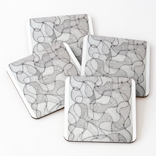 Item preview, A black and white tangle of lines and patterns. designed and sold by Zofia Sosnecka.