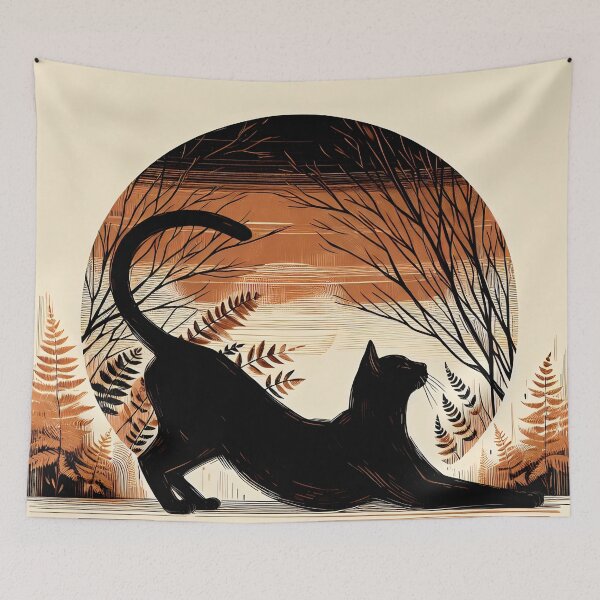 Item preview, Twilight Whispers of the Forest Cat designed and sold by PictorialWhimsy.