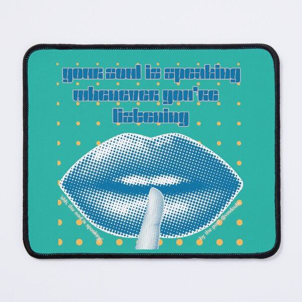 Item preview, Shh, the Soul is Speaking by @vmdoubt - Quote Print in Green/Blue designed and sold by vmdoubt.