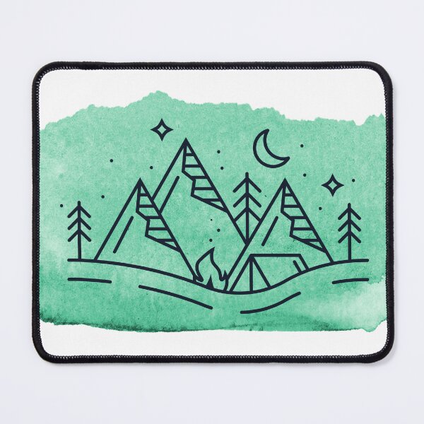 Item preview, Camping en acuarela verde designed and sold by jmggraphics.