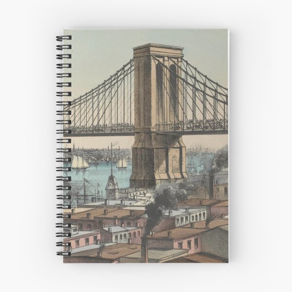 Item preview, Vintage Brooklyn Bridge Illustration (1872) designed and sold by BravuraMedia.