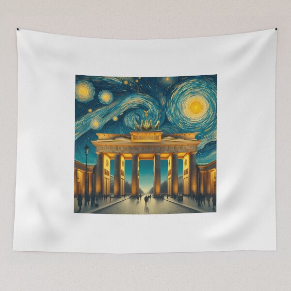 Item preview, Berlin, Germany, design in the style of Vincent van Gogh Starry Night designed and sold by CreativeSparkzz.