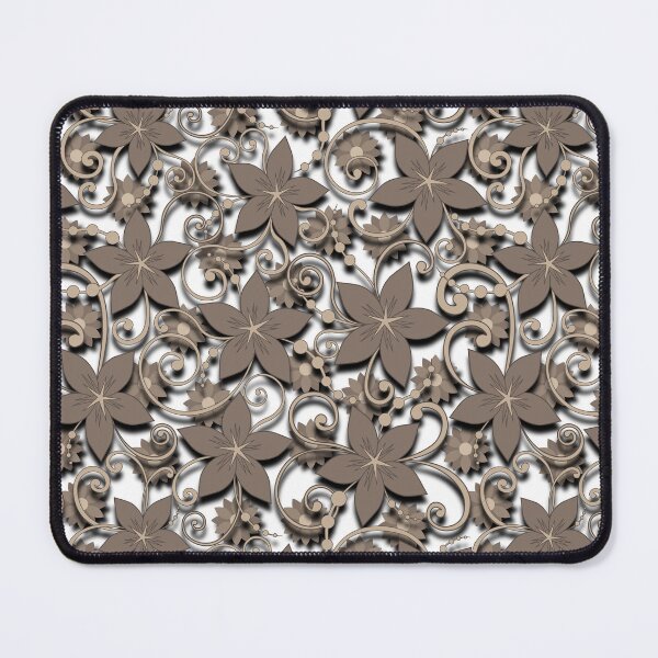 Item preview, Simple swirl pattern and flowers, white background. Seamless floral pattern-126. designed and sold by Natalya Alexandrou.