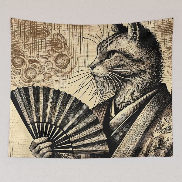 Item preview, Whiskered Elegance in Vintage Sepia designed and sold by PictorialWhimsy.