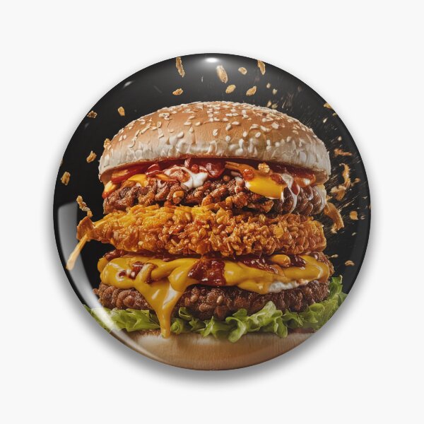 Item preview, Junk food and fast food concept, exploding burger designed and sold by stevanovicigor.