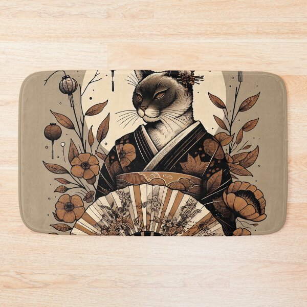 Item preview, Cat Zen Garden, Elegant Botanical Illustration designed and sold by PictorialWhimsy.
