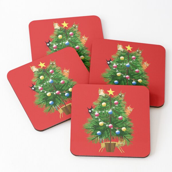 Item preview, Cats Climbing a Christmas Tree  designed and sold by Andrew  Hitchen.